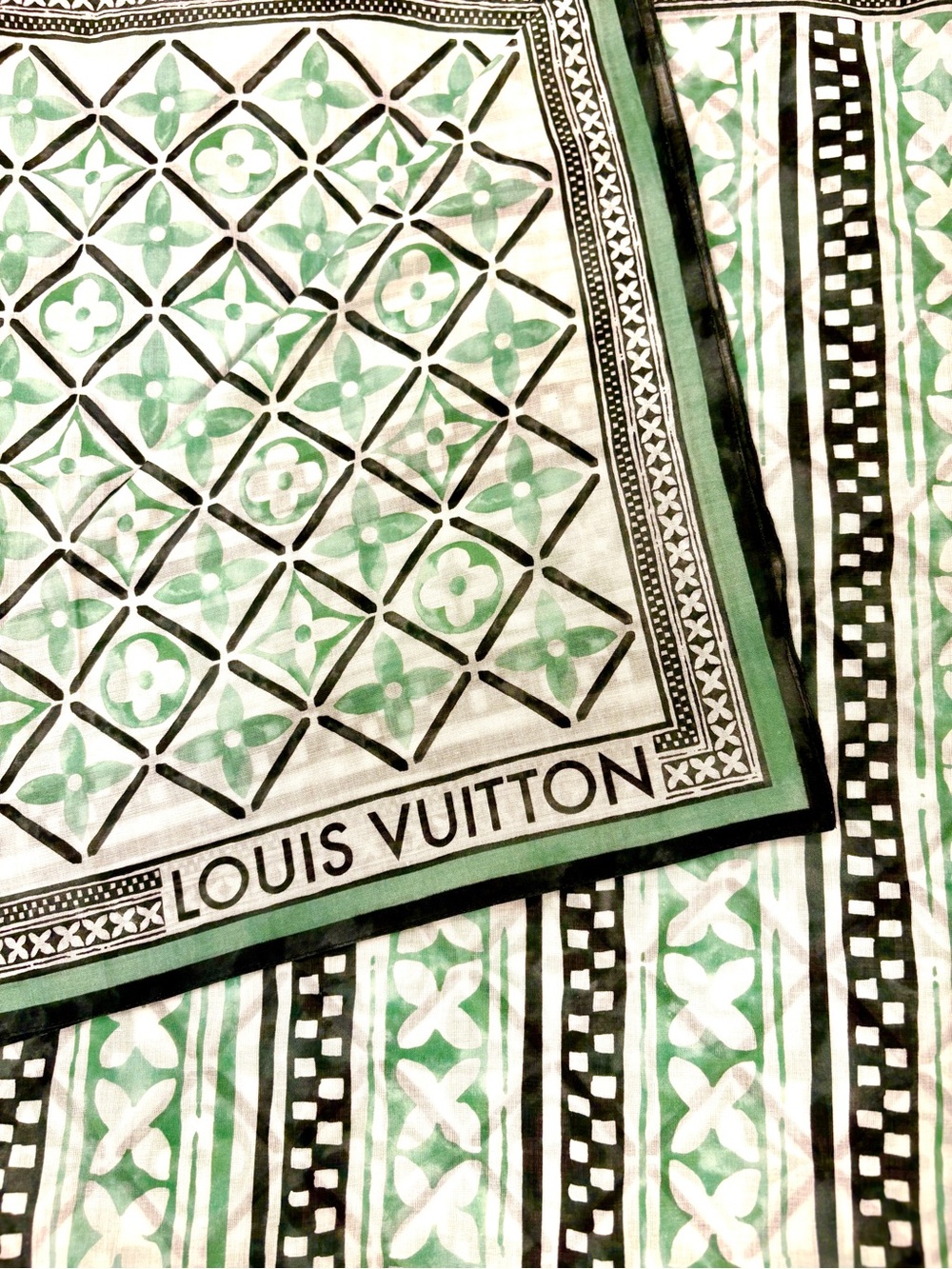 Louis Vuitton RARE By The Pool Monogram Flower Tile Pareo Sarong Scarf M79016 - Picture 2 of 8